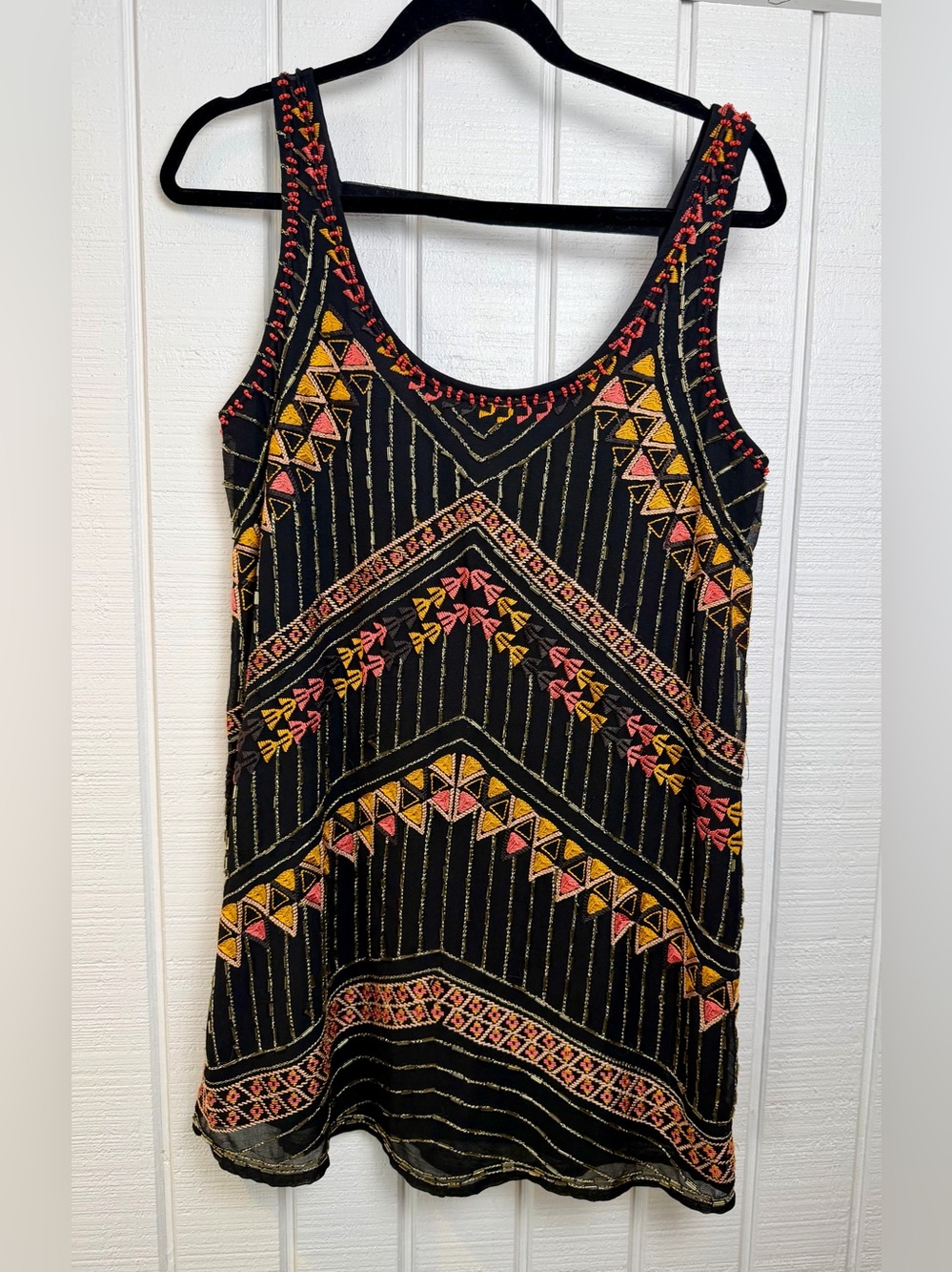 Free People Beaded Mini Dress Size XS